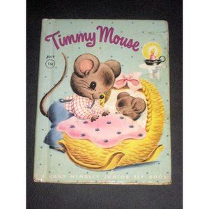 TIMMY MOUSE Vintage 1961 Childrens Rand McNally Jr Junior Elf Book 15¢ cover